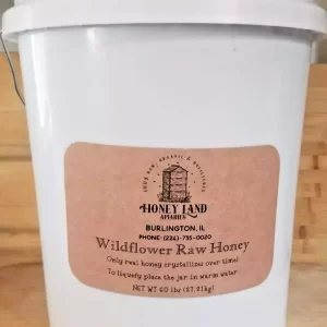 raw local organic unfiltered wildflower honey 60 lb pail